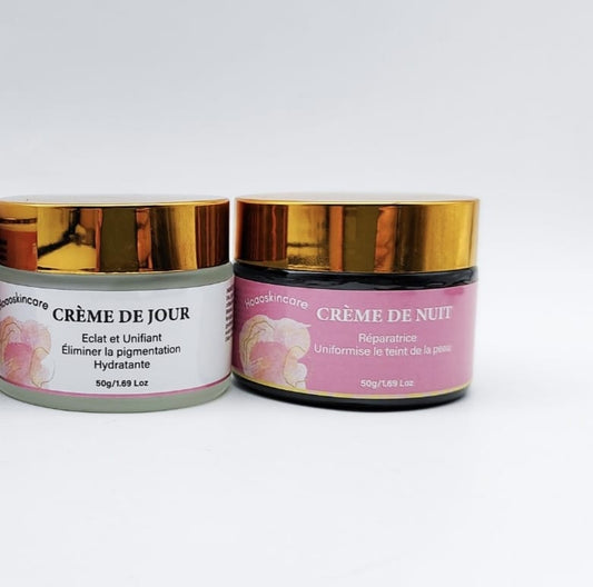 Duo Crème Jour & Crème Nuit – Éclat & Réparation