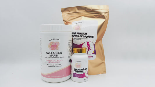 Collagène marin hydrolise thé et gellules brûleur de graisse